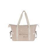 Walking Mum Apricot Pamuklu Eco Mum Ekstra Büyük Boy Bebek Bakım Seyahat Çantası - Bej