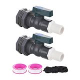 walkinginrain PVC Yağmur Namlusu Tıkaç Kiti, 3/4 "Bölme Bağlantılı Yağmur Namlusu Yönlendirici Kiti, Bahçe Hortumu Musluk Adaptörü, Su Tankları, Bahçe Varilleri, Akvaryumlar, Küvetler, Havuzlar için Yağmur Namlusu