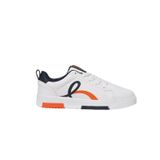 Walksmooth Unisex Beyaz Sneaker Kadın Erkek Günlük Spor Ayakkabı Hafıza Taban Rahat Yürüyüş Ayakkabısı (Beyaz-Lacivert-Mercan, EU Ayakkabı Beden Sistemi, Yetişkin, Sayısal, Geniş, 37)