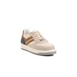 Walkway 4Y1987 Hakiki Deri Erkek Sneaker,Bej Lacivert 42