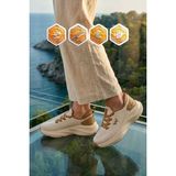 Walkway Bej Fileli Hafif Esnek Hafızalı Taban Unisex Spor Ayakkabı Flexnova G