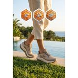 Walkway Bej Fileli Hafif Esnek Hafızalı Taban Unisex Spor Ayakkabı Flystep G