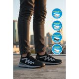 WALKWAY Bestof Bst-650 M Siyah-Beyaz Erkek Spor Hafif Esnek Hava Alabilen Ayakkabı