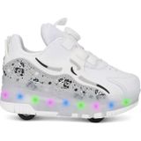 Walkway Beyaz Işıklı Patenli Ortopedik Unisex Çocuk Spor Ayakkabı Nils