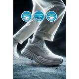 Walkway Flexion M Beyaz-Gümüş Hafızalı Taban Erkek Spor Ayakkabı - Beyaz - Gümüş