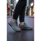 Walkway Füme Lastik Bağcıklı Comfort Taban Hafif Erkek Spor Ayakkabı Kaif 2323 M