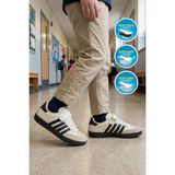 Walkway Lafonten 753 F Bej-Siyah Cırtlı Erkek Çocuk Spor Ayakkabı - Bej - Siyah