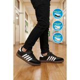Walkway Lafonten 753 F Siyah-Beyaz Cırtlı Erkek Çocuk Spor Ayakkabı