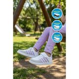 Walkway Lafonten 754 F Beyaz-Lila Cırtlı Kız Çocuk Spor Ayakkabı - Beyaz - Lila