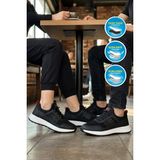 Walkway Motano G Siyah-Beyaz Fileli Hafif Esnek Unisex Spor Ayakkabı