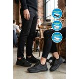 Walkway Motano G Siyah Fileli Hafif Esnek Unisex Spor Ayakkabı
