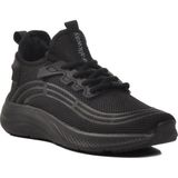 Walkway Onega Siyah-Siyah Fileli Unisex Spor Ayakkabı - Siyah - Siyah
