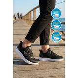 Walkway Pete G Siyah-Beyaz Fileli Hafif Esnek Unisex Spor Ayakkabı