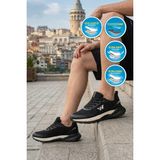 Walkway Relaxon M Siyah-Beyaz Hafif Esnek Ithal Erkek Spor Ayakkabı