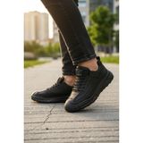 Walkway Season M Hakiki Deri Memory Foam Siyah Erkek Günlük Ayakkabı - 0 - Siyah