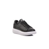 Walkway Siyah-Beyaz Bağcıklı Geniş Kalıp Rahat Tabanlı Erkek Spor Ayakkabı Sneaker 150