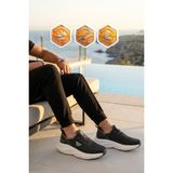 Walkway Siyah Beyaz Fileli Hafif Esnek Hafızalı Taban Unisex Spor Ayakkabı Flexnova M - 00Siyah-Beyaz