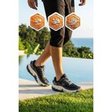 Walkway Siyah Beyaz Fileli Hafif Esnek Hafızalı Taban Unisex Spor Ayakkabı Flystep G - 00Siyah-Beyaz