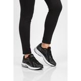 Walkway Siyah Beyaz Fileli Hafif Esnek Hafızalı Taban Unisex Spor Ayakkabı Ruth G - 00Siyah-Beyaz