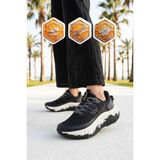 Walkway Siyah Beyaz Fileli Hafızalı Taban Unisex Spor Ayakkabı - Renkli