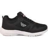 Walkway Siyah-Beyaz Tekstil Hafif Unisex Spor Ayakkabı 020 G - Siyah - Beyaz