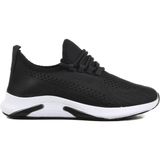 Walkway Siyah Beyaz Triko Hafif Unisex Spor Ayakkabı - Renkli