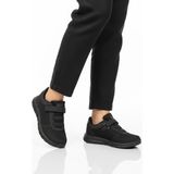 Walkway Siyah Cırtlı Fileli Hafif Hava Alabilen Unisex Spor Ayakkabı 616 G