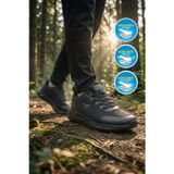 Walkway Siyah Fileli Büyük Numara Hava Alabilir Hafif Rahat Taban Erkek Spor Ayakkabı Pete