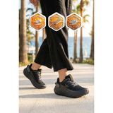 Walkway Siyah Fileli Hafif Esnek Hafızalı Taban Unisex Spor Ayakkabı Flystep G - 0 - Siyah