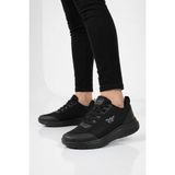 Walkway Siyah Fileli Hafif Esnek Hava Alabilen Unisex Spor Ayakkabı Pete G - 0 - Siyah