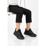 Walkway Siyah Füme Fileli Hafif Esnek Unisex Çocuk Spor Ayakkabı 9060 Motano F - Siyah-Füme
