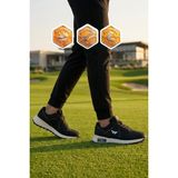 Walkway Siyah Hafızalı Taban Hafif Esnek Unisex Spor Ayakkabı Muveon M - 00Siyah-Beyaz