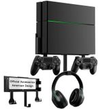 Wall Mount for PS4, Stealth Wall Mount for PS4 Original (Old Model), with Detachable 2 Controller Holder & Headphone Hanger, Mount on The Wall or on The Back of The TV