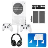 Wall Mount for XBOX Series S, XBOX Series S Wall Mount Kit, with Detachable Controller Holder & Headphone Hanger & Dust Plugs Net kits, Metal Stand for XBOX Series S (NOT FOR XBOX ONE S)