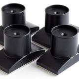Wall Nanny Genişletici 10 cm Bebek Kapı Uzatma (ABD'de Üretilmiştir) Basınca Monte Kapıları Uzatır, Duvarları Korur, Kapıyı Sabitler - Çocuk Evcil Hayvan ve Köpek Kapıları için - Merdivenlerde Çalışır, Koruyucu (4 Paket) Siyah