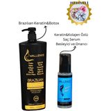 Wallence Brazılıan Keratin Botox Protein Içerikli , Kolajen Özlü Serum 2'li Set
