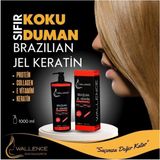 Wallence Dalgalı ve Kıvırcık Saçlarda 6 Ay Kalıcı Düzleştirici İçin Keratin Bakım Jel 1000 ml