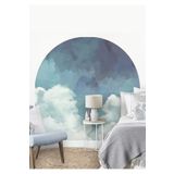 WALLHUMAN Bohem Bulutlu Gece Çocuk Odası ve Ev Dekorasyon Stickerı