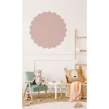 WALLHUMAN Dalgalı Daire Duvar Sticker – Pastel Renkli Minimal Arka Plan Sticker | Çocuk Odası Dekorasyon