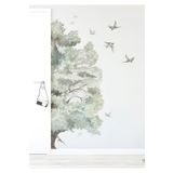 WALLHUMAN Meşe Ağacı ve Kırlangıçlar Çocuk Odası Duvar Stickerı