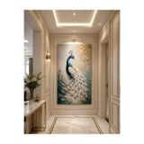 walliva Royal Peacock – Lüks Tavus Kuşu Kanvas Tablo