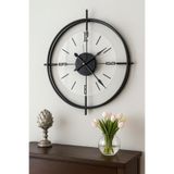 Wallover Design Jumbo Modern Duvar Saati – Pleksi Siyah Detaylı, Sessiz Quartz Mekanizma, 55x55 cm(Mobilya)