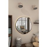 Wallover Design Özel Tasarım Siyah LOVE MDF Çerçeveli Kablosuz Pilli Led Sistemi 4mm RODAJLI Lovee Ayna Seri