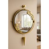 Wallover Design XL Boy Linda Gold Özel Tasarım Kelebek Desenli Kablosuz Pilli Led Ayna, Dresuar Aynası 50x90