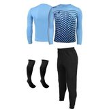 Wallzon Kaleci Forma,eşofman,çorap Ochoa Model 3'lü Set - 9 - 10 Yaş - Mavi - Lacivert