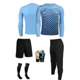 Wallzon Kaleci Forma,eşofman,şort,eldiven,çorap Ochoa Model 5'li Set - Mavi - Lacivert