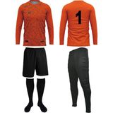 Wallzon Kaleci Forma,Eşofman,Şort,Konç Buffon Model 4 Lü Set(Formaya Isim Baskısı Için Harf Hediyeli) - Turuncu