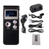 Walory Ses kayıt cihazı, mini dijital ses kayıt cihazı, 8 GB ses aktivasyonlu kayıt cihazı, ses ses ses kayıt cihazı, MP3 çalar desteği, telefon kaydı, entegre mikrofon ve hoparlör