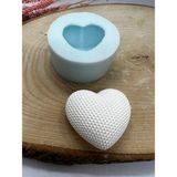 Wammolds Örgülü Küçük Kalp Silikon Kalıp Beyaz Renkli Modern Dekoratif Obje