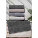 Wanda Asorti %100 Pamuk 4'lü Banyo Havlusu - 70 x 140 cm - Antrasit - Gri